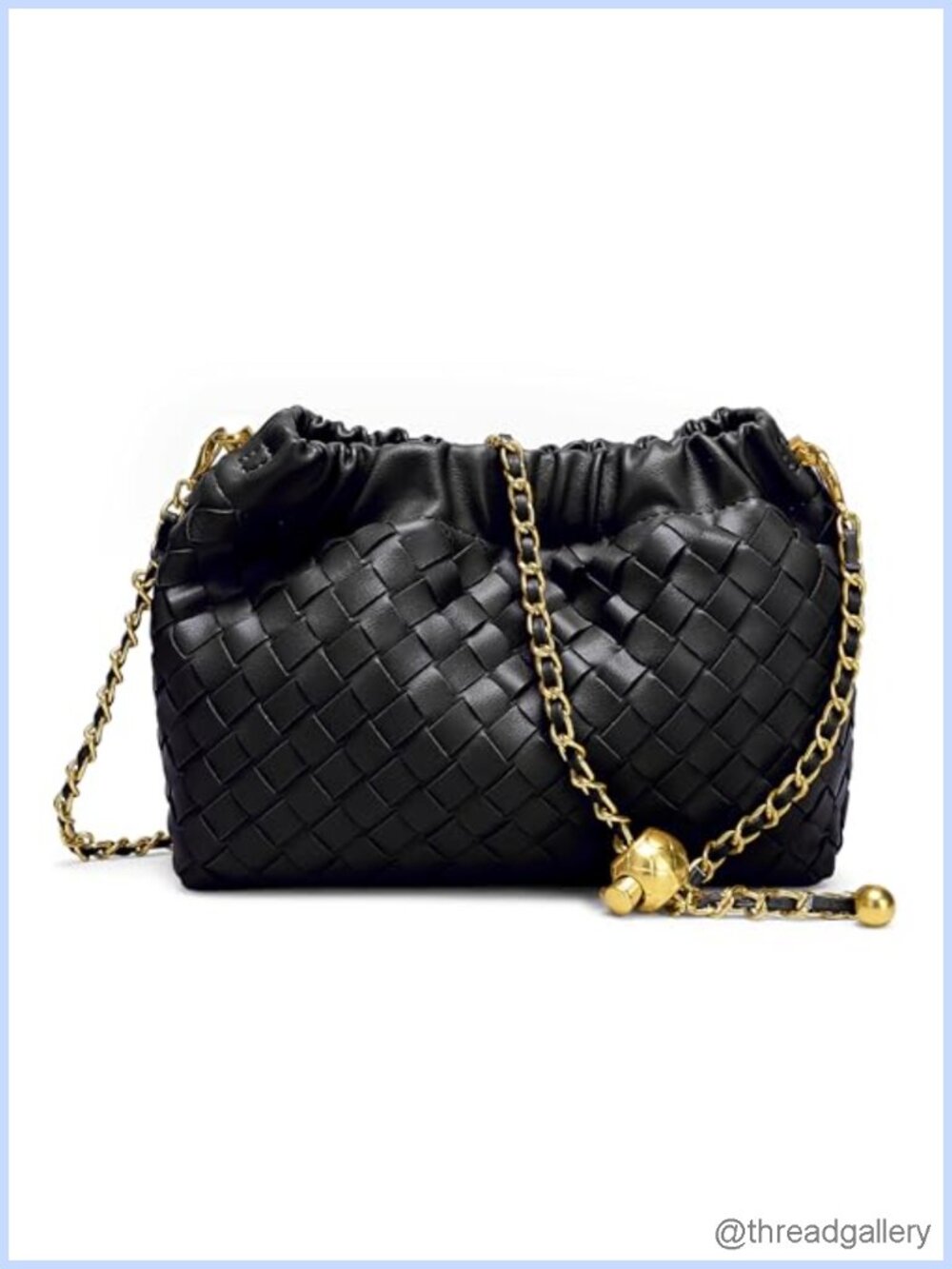 Woven Leather Crossbody Bag Dumpling Hobo Clutch Evening Purse